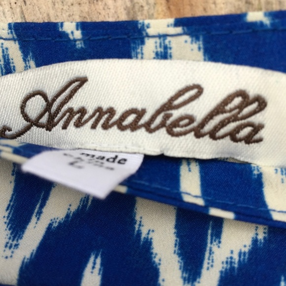 Francesca's Annabella Cobalt Blue Ikat Pencil Mini Skirt Large NWOT - Picture 4 of 5